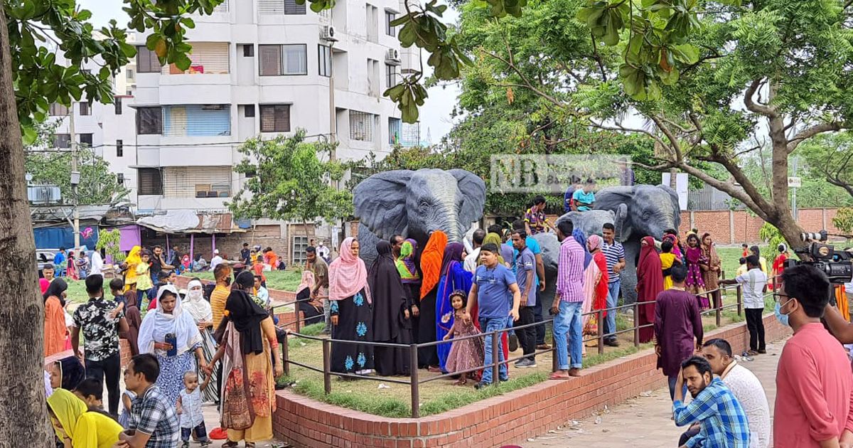 ‘হাতি দেখতে’ হাতিরঝিলে