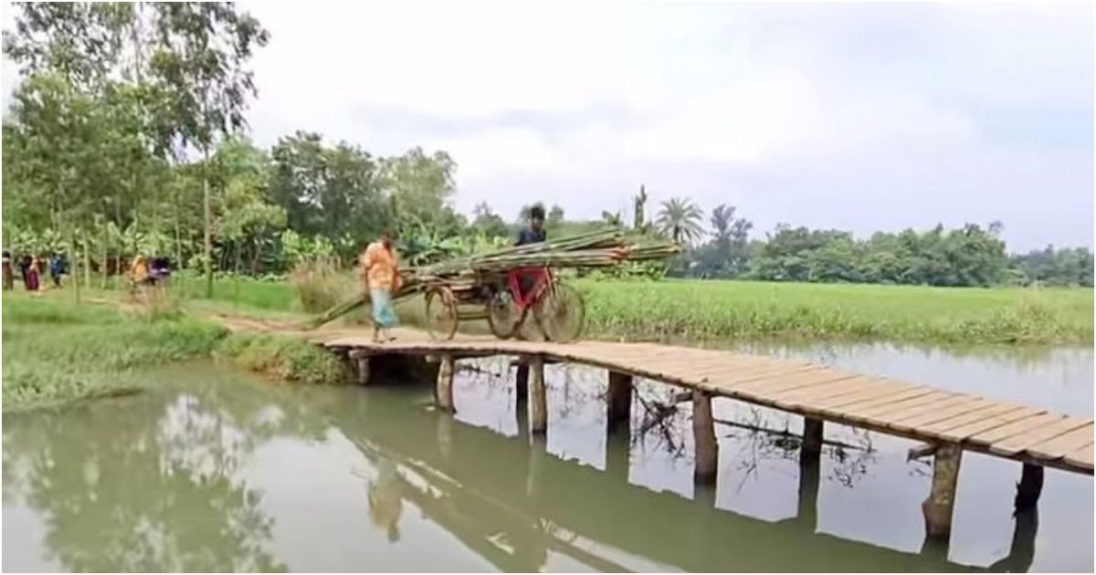 সখীপুরে নড়বড়ে কাঠের সাঁকোতে ঝুঁকিপূর্ণ পারাপার