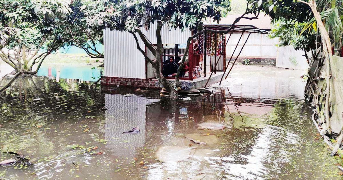 সোনারগাঁওয়ে জলাবদ্ধতায় দুই শতাধিক পরিবার